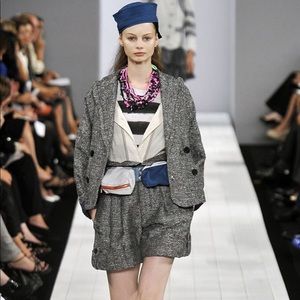 Marc Jacobs wool cropped tuxedo-cut blazer